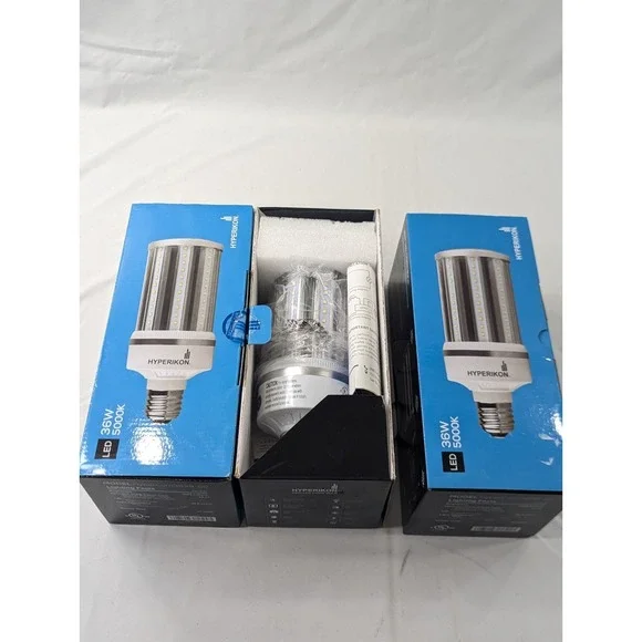 Lot Of 3)‎ NEW Open Box Hyperikon 36W LED Corn Bulb E39 5000K
