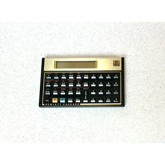 Vintage 80s HP 12C Pocket Financial Calculator Hewlett Packard WORKS