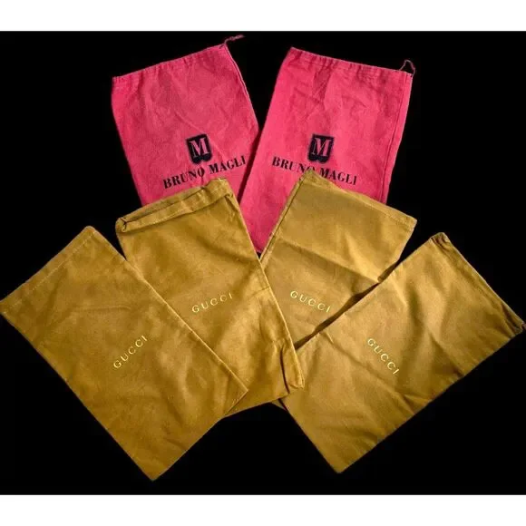 4 Gucci Shoe Bags 2 Bruno Magli Shoe Bags Designer‎ Dust Bags