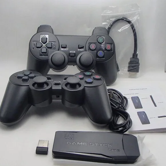 Tmalltide HDMI 4K TV Game Stick Game Video Game Consoles w/2 Wireless 500+ games