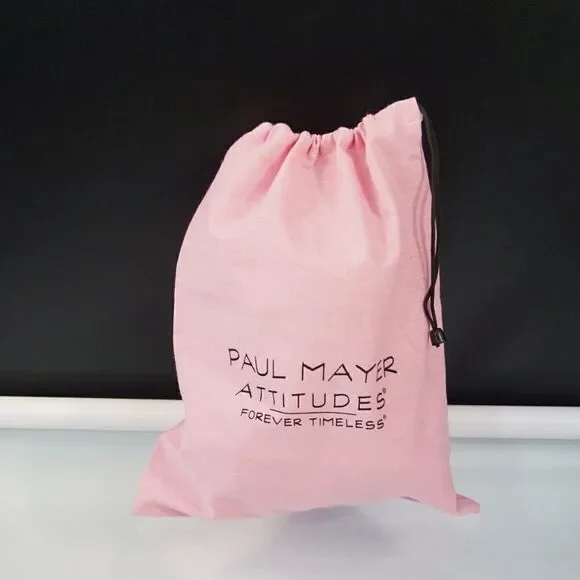 PAUL MAYER ATTITUDES Shoe Dust Bag Pink Drawstring 10