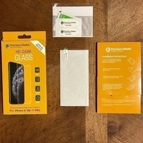 NEW IN BOX SHIELDZ Premium Tempered Glass Screen Protector iPhone X, XS, 11PRO