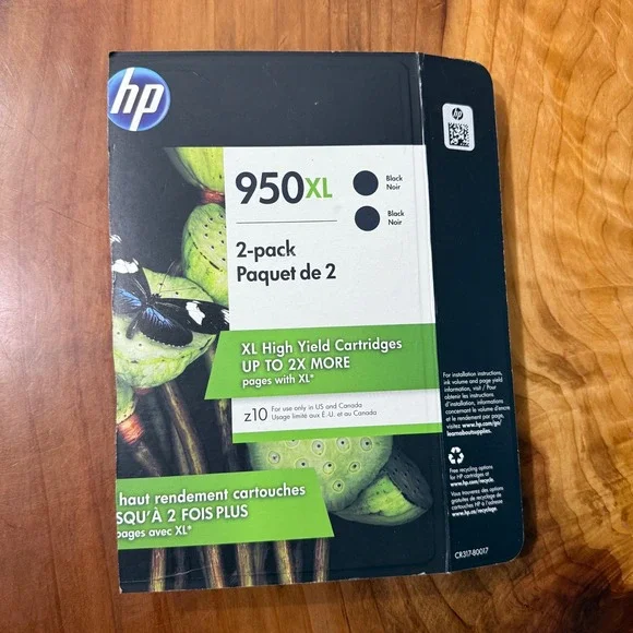 NEW Genuine HP Ink 950 XL Black 2 Pack Cartridge Unopened Expires Nov 2020