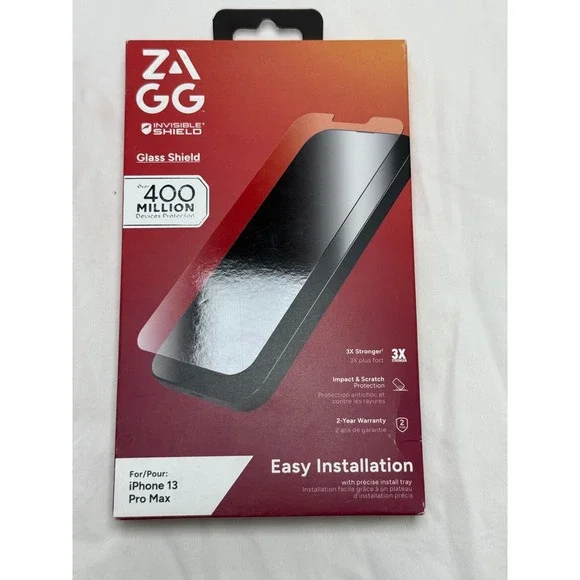 ZAGG Screen Protector iPhone 13 Pro Max Clear InvisibleShield Glass Shield NEW