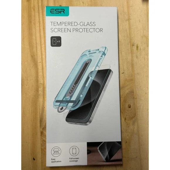 ESR iPhone 16 Pro Max Tempered Glass Screen Protector 3 Pack New Factory Sealed