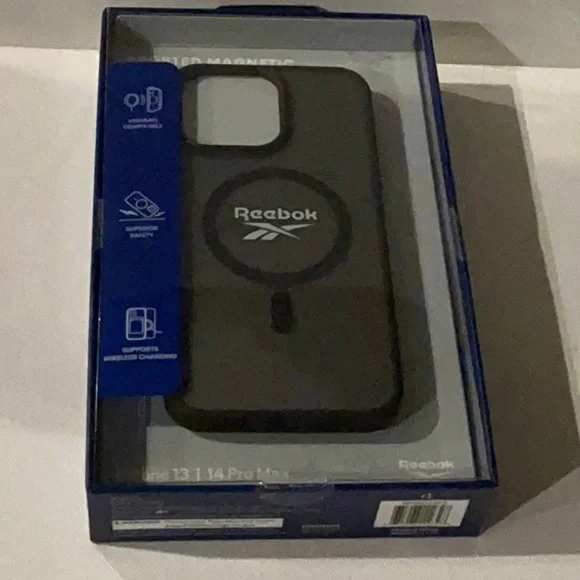 Reebok Frosted Magnetic Phone Case with Phone Stand and MagSafe Compatible.
