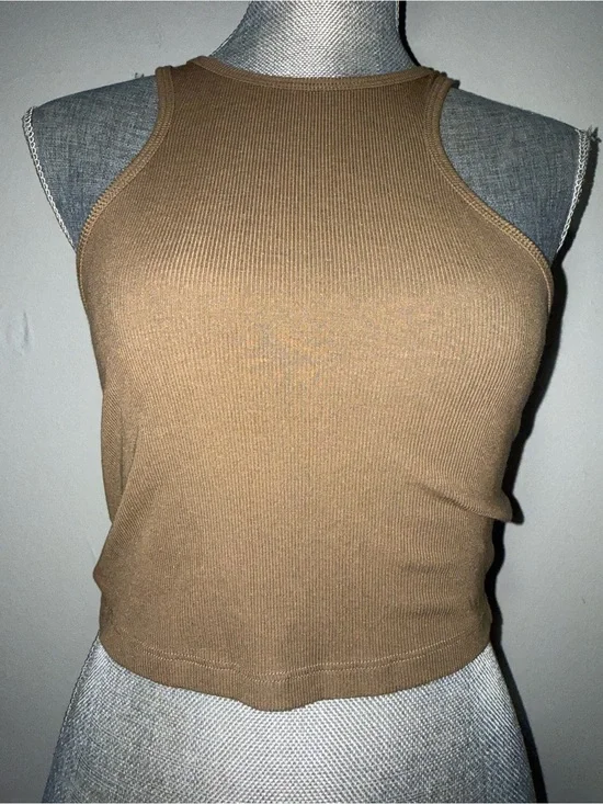 Lululemon Ribbed Tank Crop Top - Camel Brown