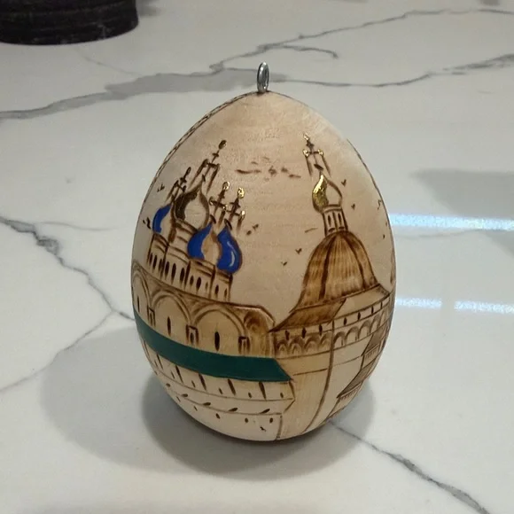 Russian hand painted Christmas ornament