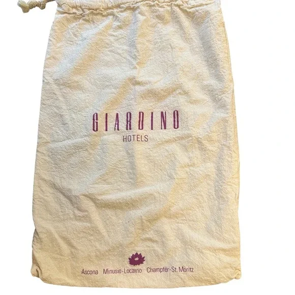 Giardino Hotels Drawstring Laundry Bag‎ Travel Tote Ascona St Moritz Eco Storage