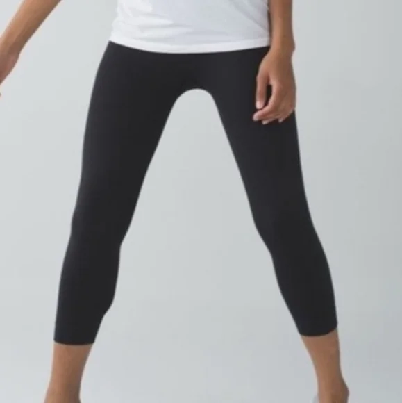 Lululemon‎ Women Zone In Cropp Leggings Compression Black Sz4/XS