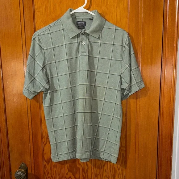 Arrow Olive Checkered Polo Shirt