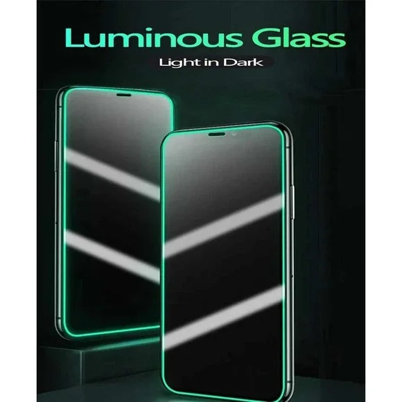 New Tempered Glass Screen Protector Glow in the Dark border iPhone 11 Pro Max