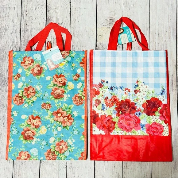 Pioneer Woman Reusable Shopping Bags NEW