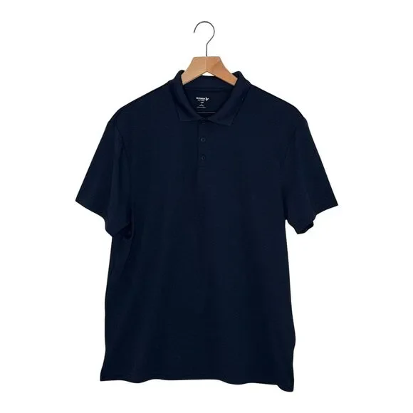 Old Navy Active Polo Men Large Blue Go Fresh Shirt Short Sleeve Collared Dark
