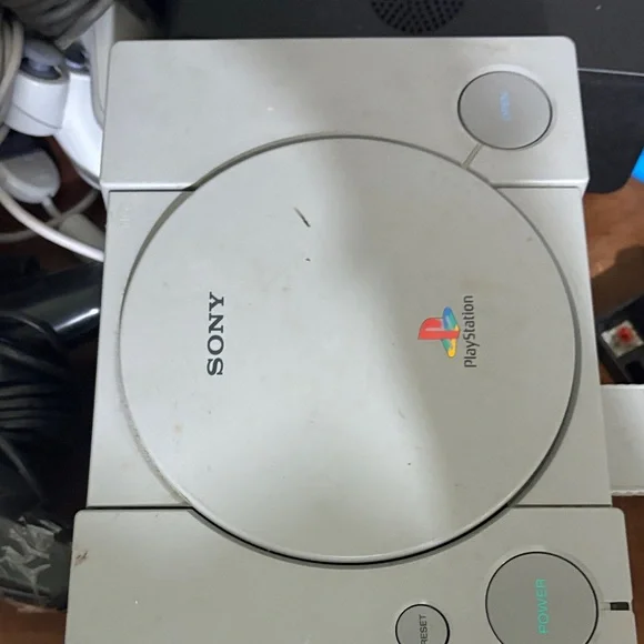 Sony PlayStation Console - White with Multicolor Logo