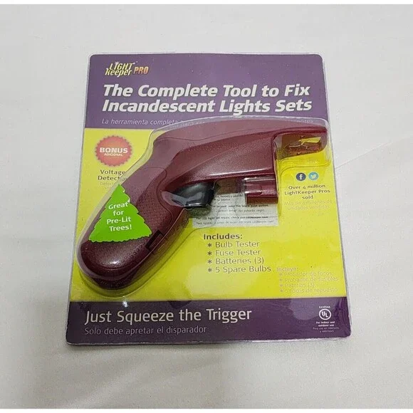 Light Keeper Pro Incandescent Light Repair Tool w/ Voltage Detector & Spare Bulb