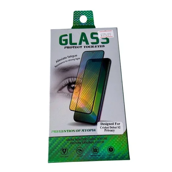 Glass Privacy Screen Protector for Cricket Debut S2 Tempered Glass Shield NEW