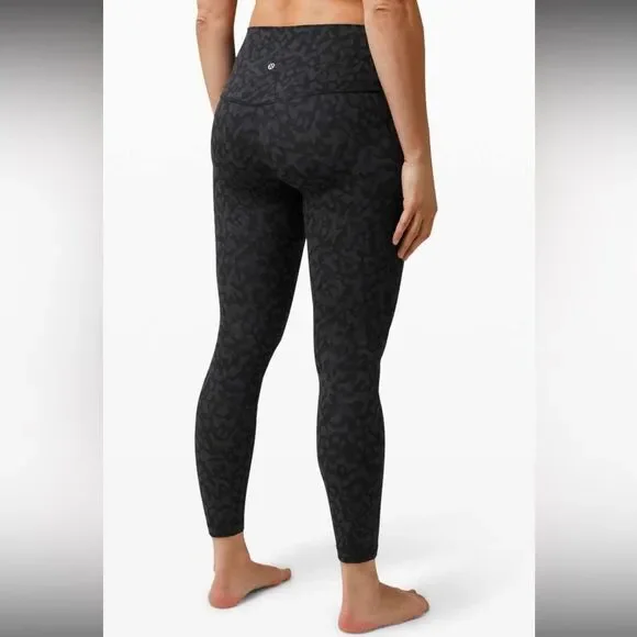 Lululemon align pants II camo grey black‎ cropped size 8