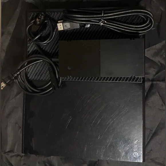 Xbox Black Gaming Console with Cables