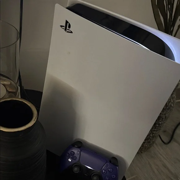 Sony Console with White and Black Finish