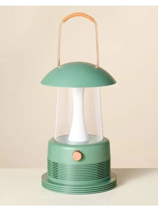 Hearth & Hand Portable LED Rechargeable Green Lantern w/ Bluetooth Speaker