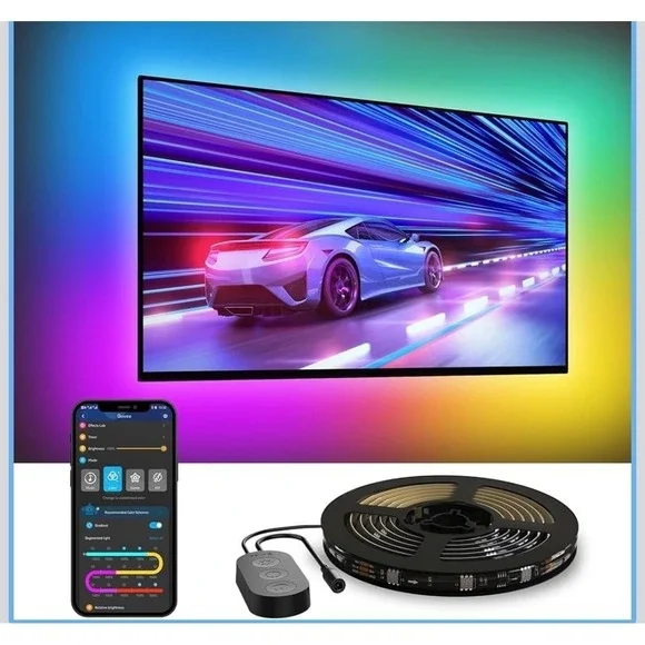 Govee TV LED Backlight, RGBIC Smart LED Strip Lights for 55-65 Inch TVs with BT