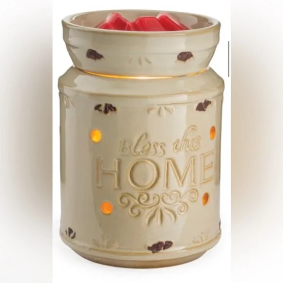 Candle Warmers Illumination Fragrance Warmer Bless this Home New in Box