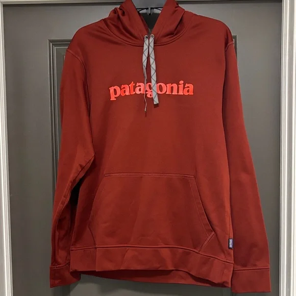 Patagonia dark red hooded sweatshirt M