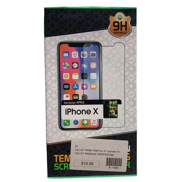 Cellet Tempered Glass Screen Protector iPhone X