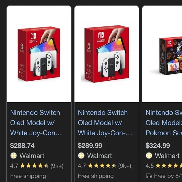 Nintendo Switch OLED Console - Black and White