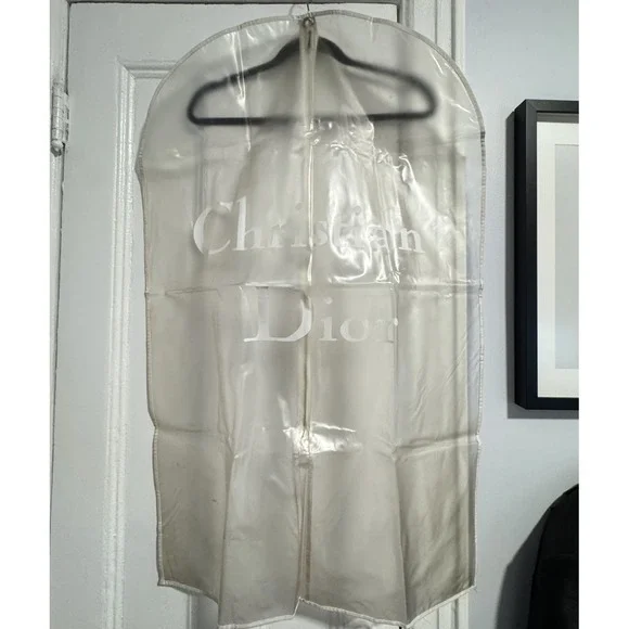 Christian Dior Garment Bag Clear Vintage Authentic