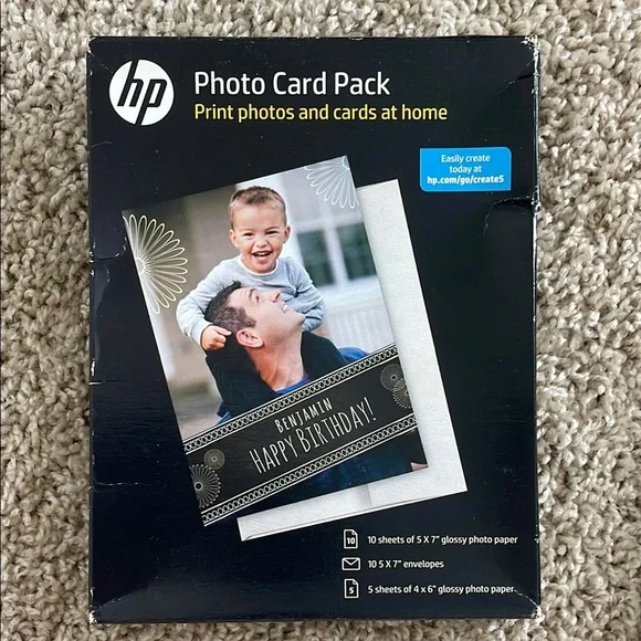 HP Photo Card Pack with Black and White Design