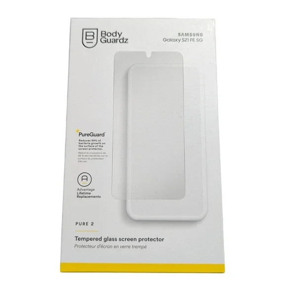 Z5N BodyGuardz Pure2 Temp. Glass Screen Protector for Samsung Galaxy S21 FE 5G‎