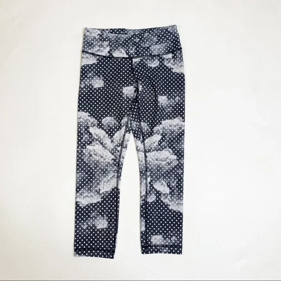 Lululemon Wunder Under Crop II Full On Luon Dottie Dream Rose Leggings Size 4
