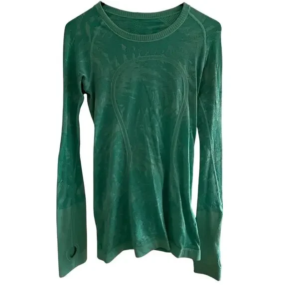 Lululemon Swiftly Tech Long Sleeve Green Shirt Size 6