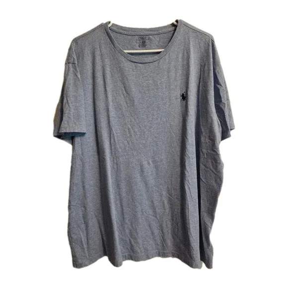 Polo Ralph Lauren Short Sleeve T Shirt Classic Fit, Heather Blue, Size Large