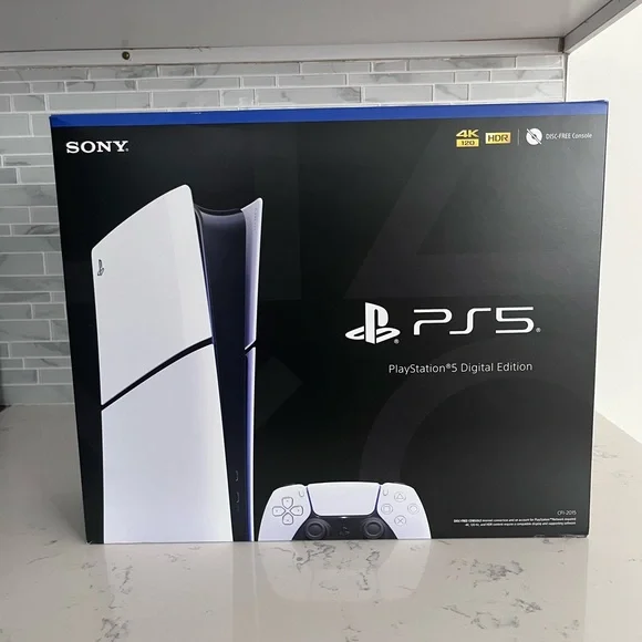 Sony PS5 Digital Edition Console - Black and White