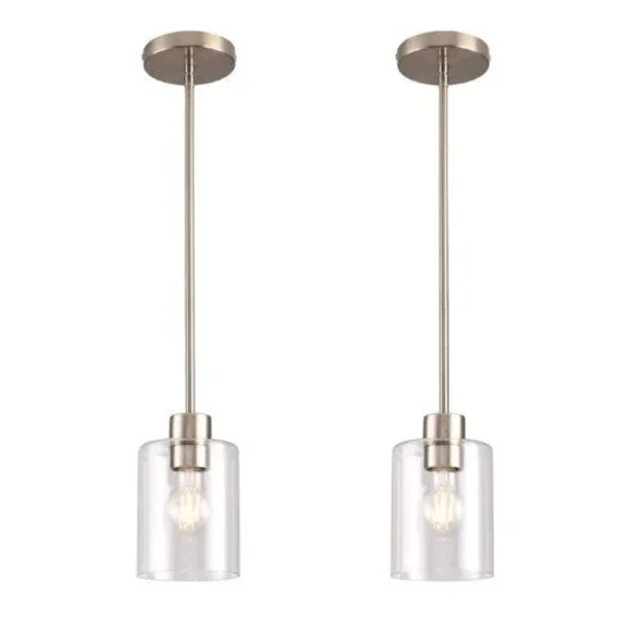 Brushed‎ Nickel Pendant Lights,Modern Farmhouse Pendant Light Fixture