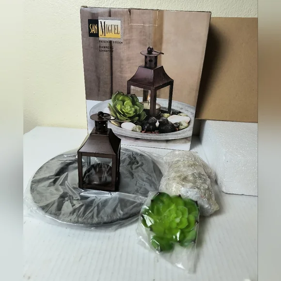 Brown Lantern Home Accent