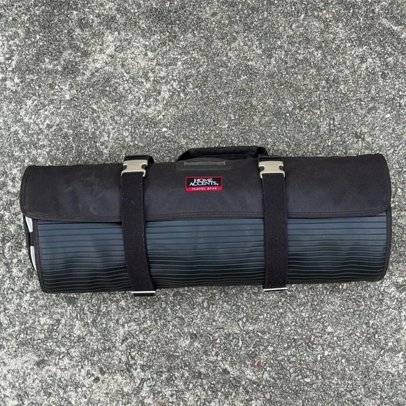 Home‎ Accents Travel Gear Roll Up Garment Bag Black Canvas Hanging Suit Carrier