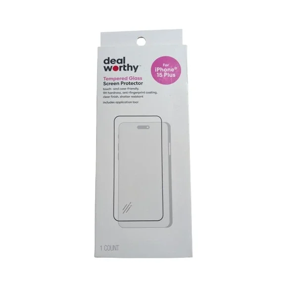 Aa9-N Deal Worthy Tempered Glass Screen‎ Protector for Apple iPhone 15 Plus