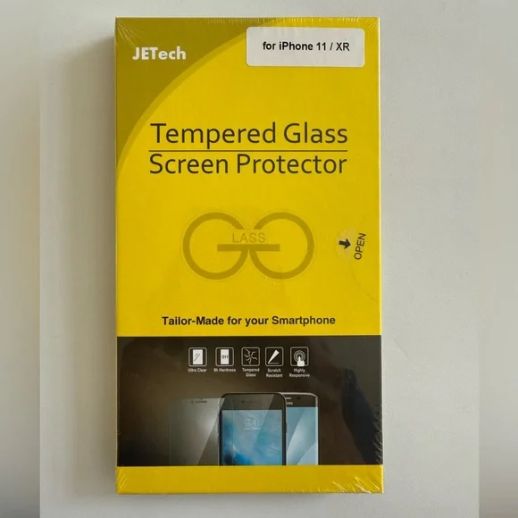 NIB JETech Tempered Glass Screen Protector for iPhone 11/XR, 2-pack