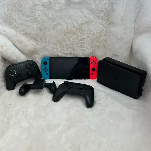 Nintendo Switch OLED with Joy-Con Controllers - Blue and Red