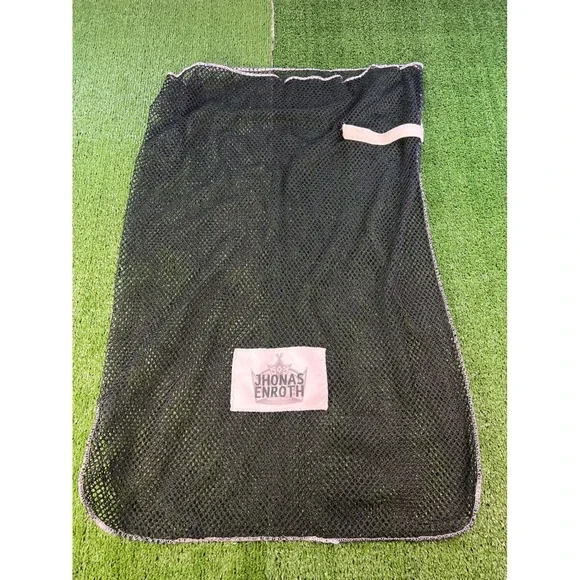 Jhonas Enroth‎ Black Mesh Laundry Bag Gym Bag Sports Equipment Storage Carryall