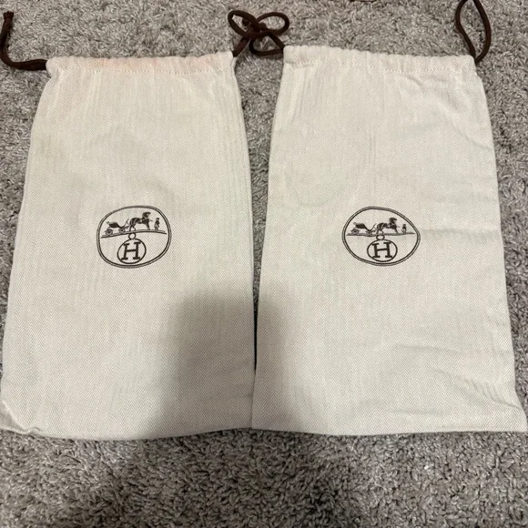 Hermès Dust Bags - Set of 2 in Brown Drawstrings