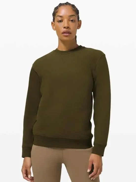 Lululemon Moss Green All Yours Crewneck Sweatshirt - Size - 10