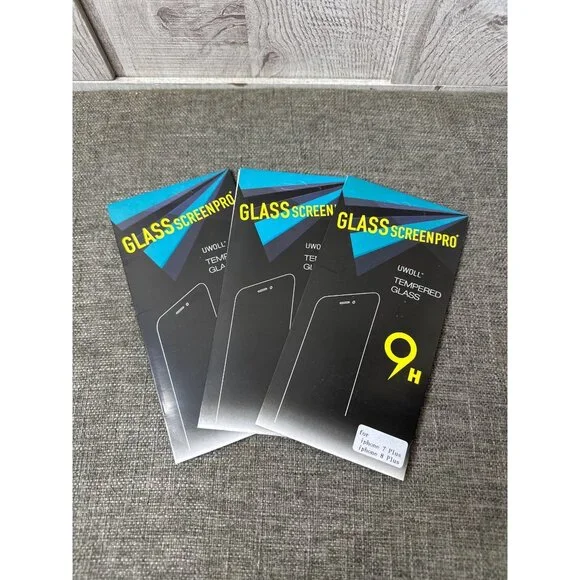 Tempered Glass Screen Protector iPhone 7 Plus/8 Plus 9H Scratch-Resistant 3 pk