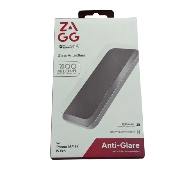 Mm4N ZAGG Invisible Shield Glass Anti-Glare Screen Protect iPhone 15, 15 Pro, 16