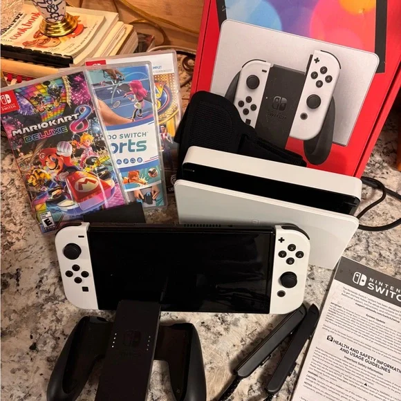 Nintendo Switch OLED Console - Black and White