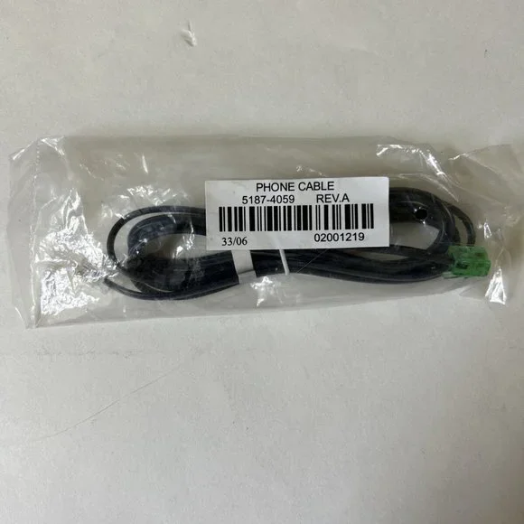 Hewlett Packard 6 foot modem cable 5187-4059- 4 pin-Telephone line NEW